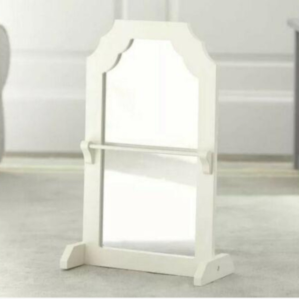 Pottery Barn Kids Ballerina Doll Standing Mirror White 18” Doll Furniture PBK